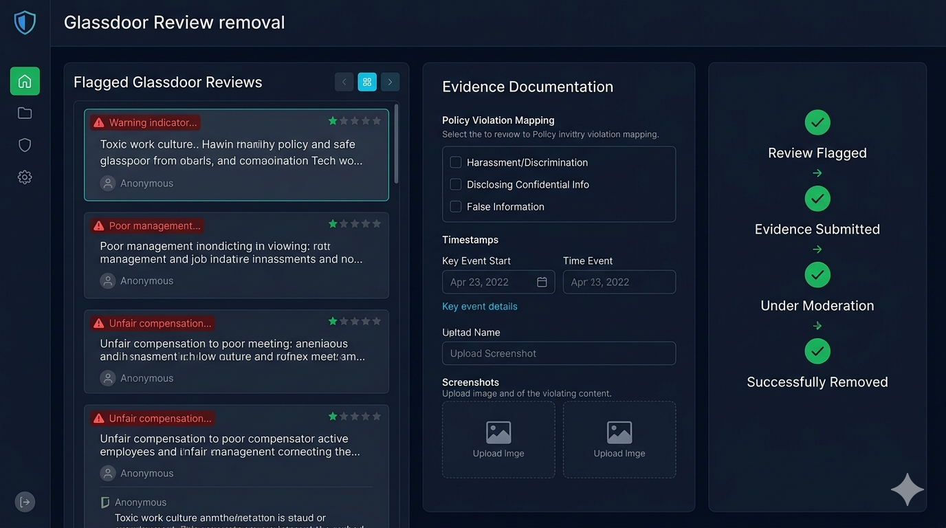 How to remove negative Glassdoor reviews — step-by-step evidence collection and policy-aligned appeal process