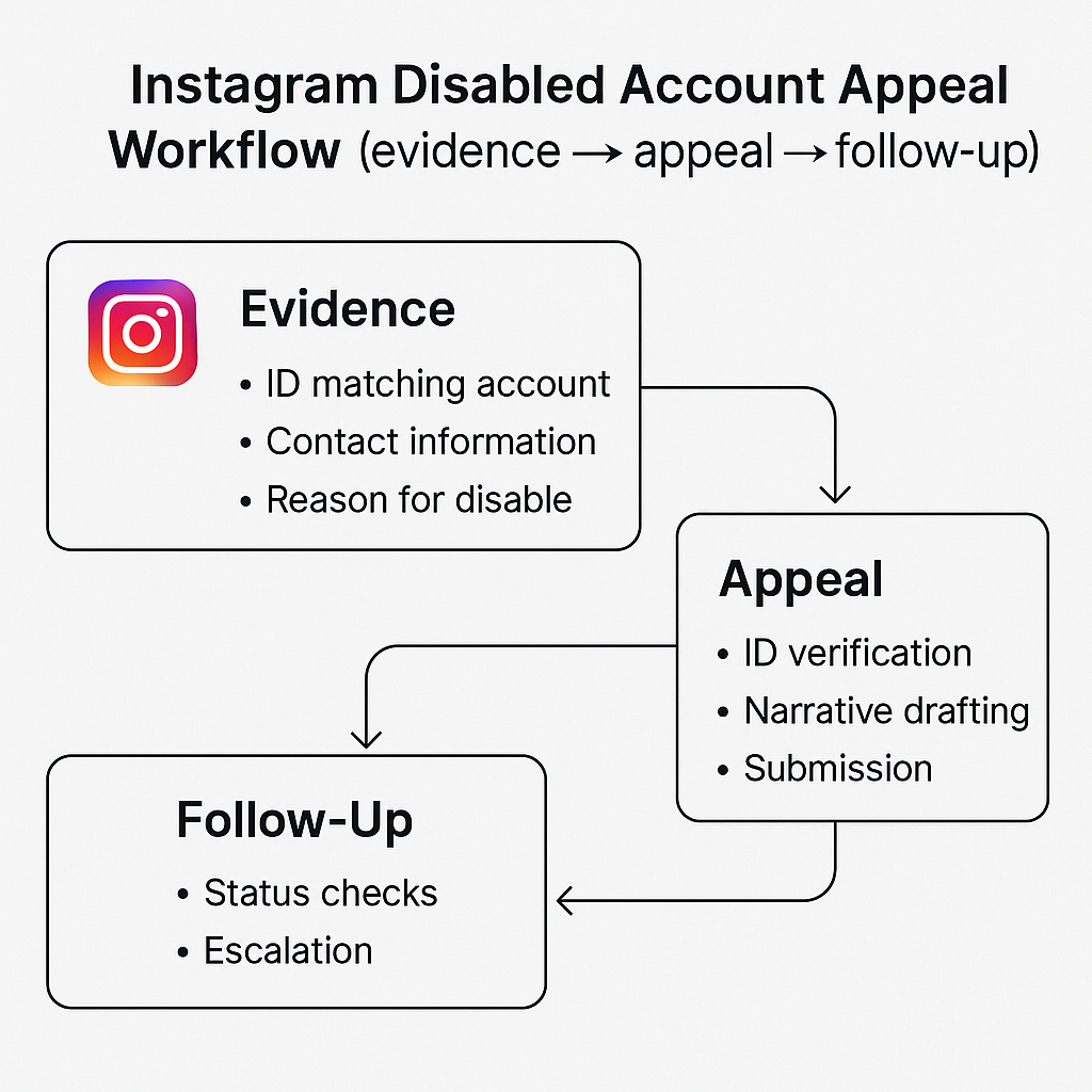 Instagram recovery evidence checklist — documents needed to recover a hacked or disabled account