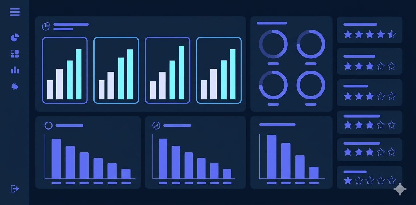 Professional reputation management dashboard showing SERP monitoring and suppression campaign progress