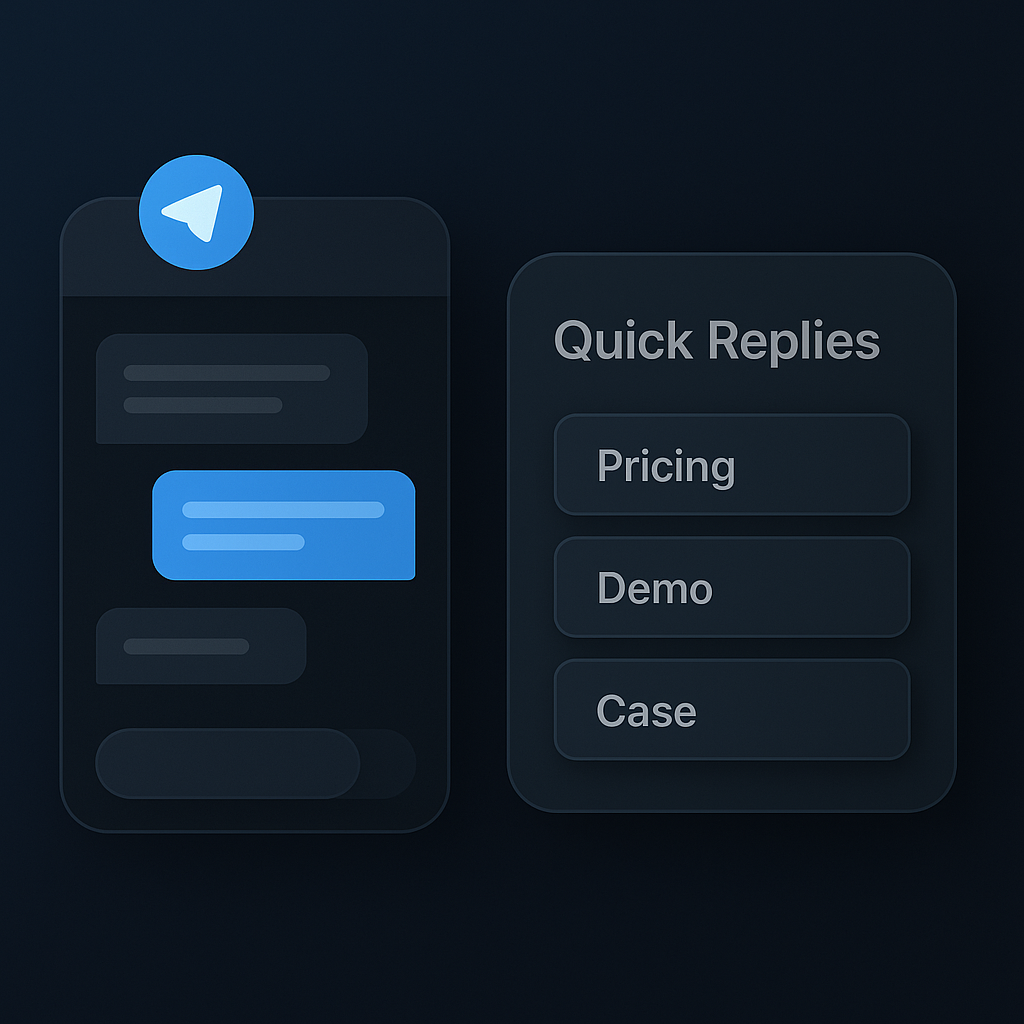 telegram business quick replies lead capture