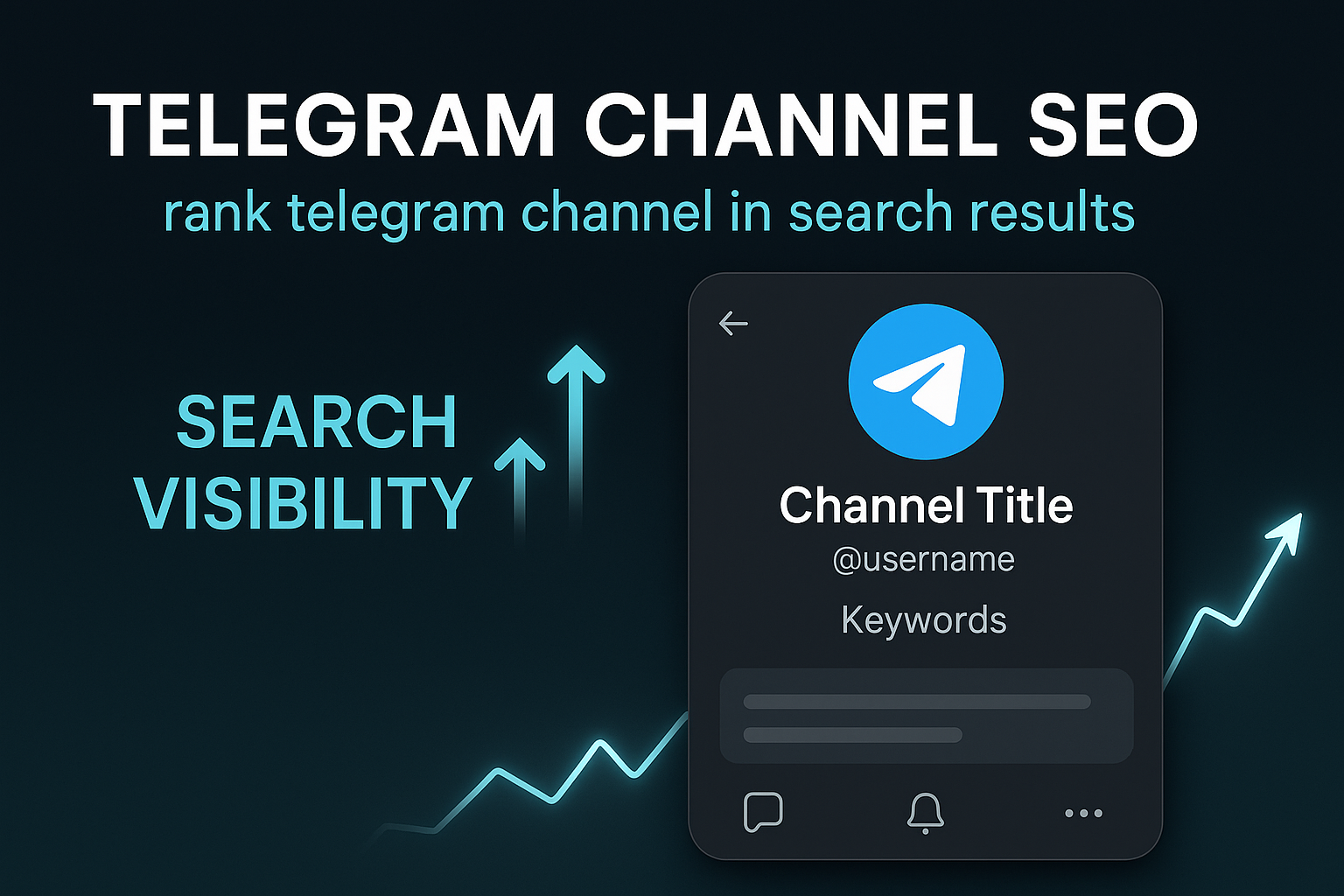 Telegram Channel SEO visual — rank telegram channel in search results