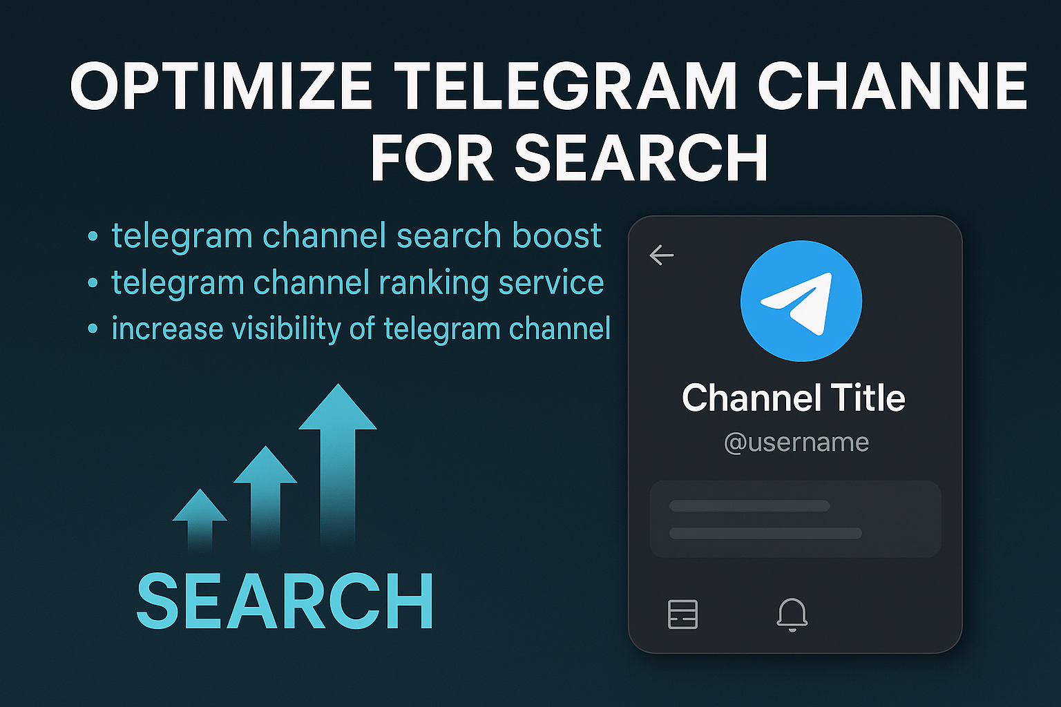 Telegram Channel SEO ranking service workflow to top search position
