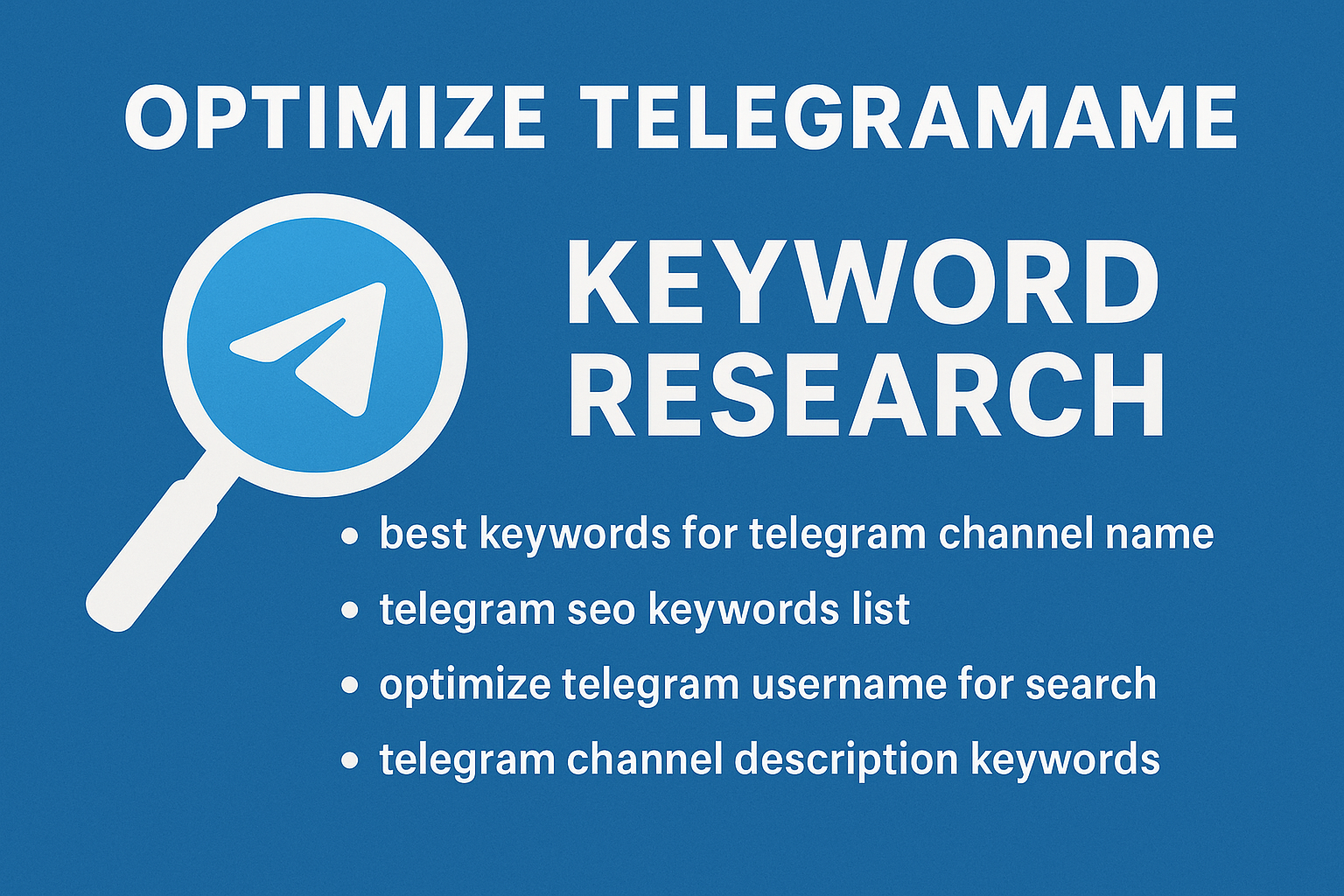 Comparison of optimized vs non-optimized Telegram channel titles and usernames