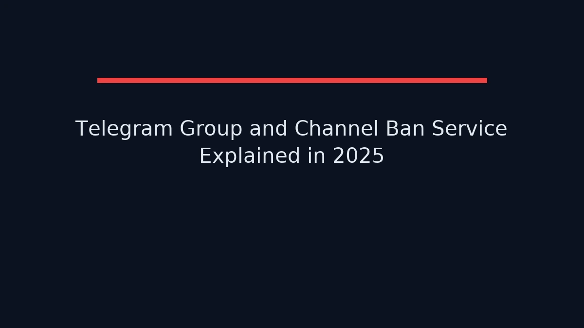 Telegram channel ban service process showing evidence collection and enforcement for channel removal