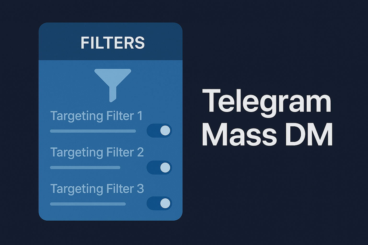 Telegram Mass DM automation dashboard view