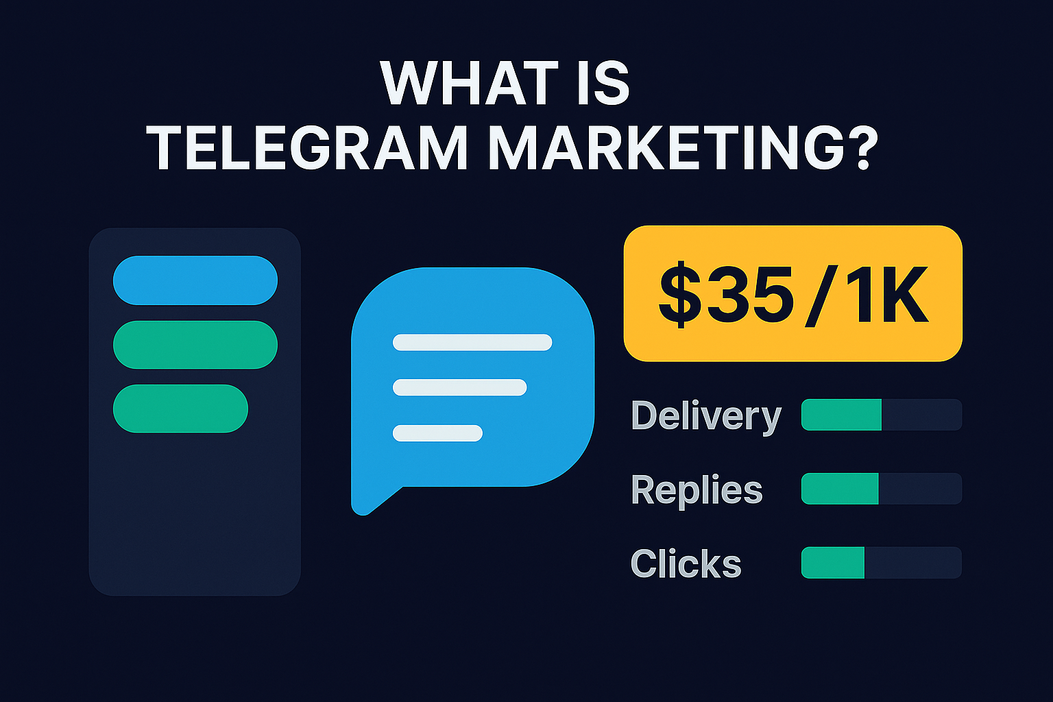 What is Telegram marketing: Mass DM first test with $35 per 1K